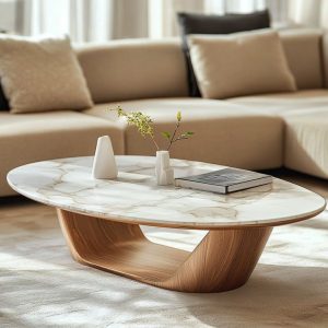 Bàn Sofa Mặt Vân Đá Elegant